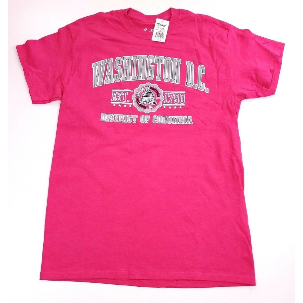 Stellar Washington DC T-shirt Size M Medium Pink District of Columbia Cotton